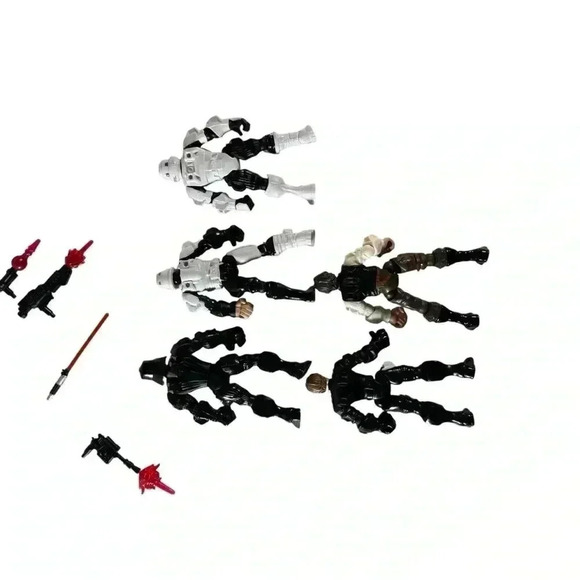 Hasbro Star Wars Hero Mashers Figure Lot Of 5  w Weapons Darth Vader Luke - Picture 6 of 8